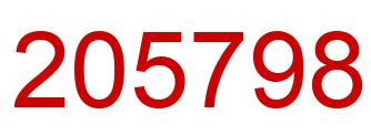 Número 205798 imagen rojo
