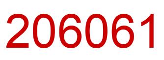 Number 206061 red image