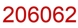 Number 206062 red image
