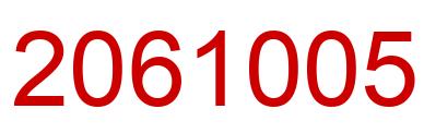 Number 2061005 red image
