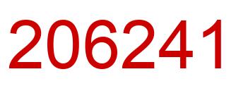 Number 206241 red image