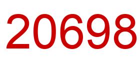 Number 20698 red image