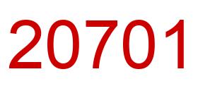 Number 20701 red image