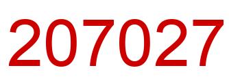 Número 207027 imagen rojo