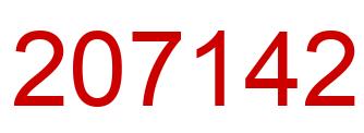 Number 207142 red image