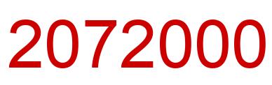Número 2072000 imagen rojo