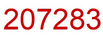 Number 207283 red image