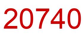 Number 20740 red image