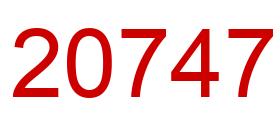 Number 20747 red image