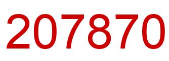 Number 207870 red image