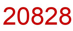 Número 20828 imagen rojo