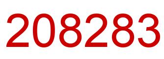 Número 208283 imagen rojo