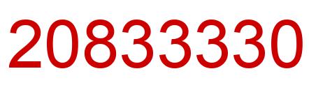 Number 20833330 red image