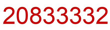 Number 20833332 red image