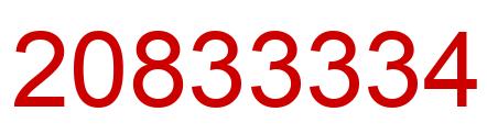 Number 20833334 red image