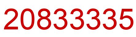Number 20833335 red image