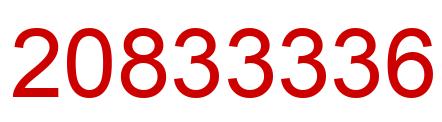 Number 20833336 red image