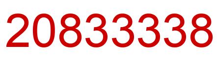Number 20833338 red image