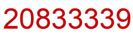 Number 20833339 red image