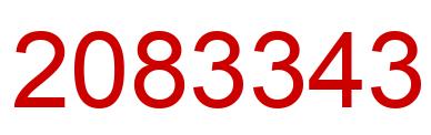 Number 2083343 red image