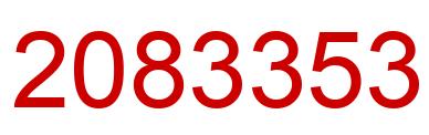 Number 2083353 red image