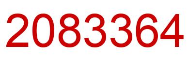 Number 2083364 red image