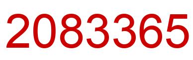 Number 2083365 red image