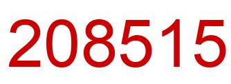 Número 208515 imagen rojo