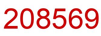 Number 208569 red image