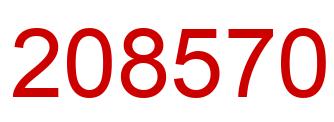 Number 208570 red image