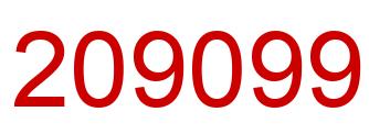 Number 209099 red image