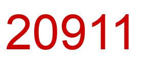 Number 20911 red image