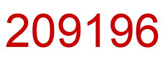 Número 209196 imagen rojo