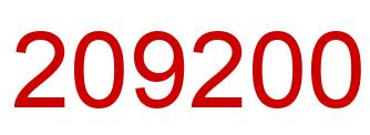 Number 209200 red image