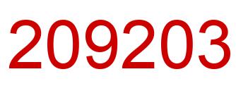 Number 209203 red image