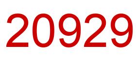 Number 20929 red image