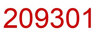 Number 209301 red image