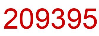 Número 209395 imagen rojo