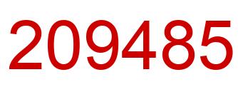 Number 209485 red image