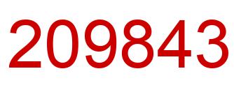Number 209843 red image