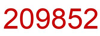 Número 209852 imagen rojo
