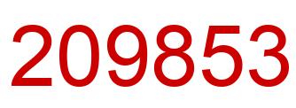 Número 209853 imagen rojo