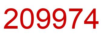 Number 209974 red image