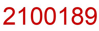 Number 2100189 red image