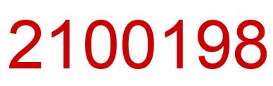 Number 2100198 red image