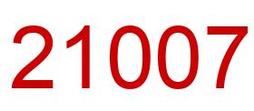 Número 21007 imagen rojo