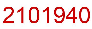 Number 2101940 red image