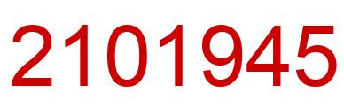 Number 2101945 red image