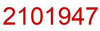Number 2101947 red image