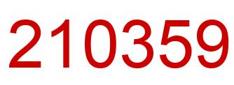 Número 210359 imagen rojo